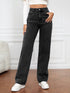 'Meadow' High Waist Straight Jeans - Celes Fashion